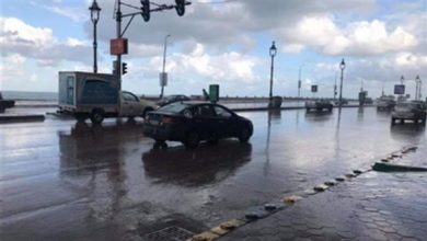 Photo of أمطار غزيرة ومتوسطة على الإسكندرية مع استمرار حركة الملاحة