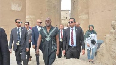 Photo of الممثل الفرنسي جيمي لويس يزور أهرامات الجيزة وآثار سقارة