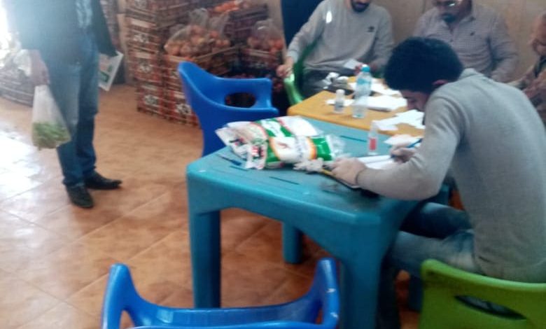 Photo of تنظيف وتوزيع الخضار في نادي القناطر