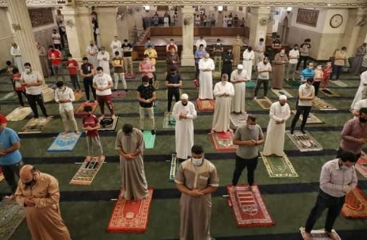 أول صلاة جماعة بعد تعليق إستمر أكثر من ثلاثة أشهر