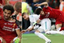 Photo of محمد صلاح بعد اصابته في الكتف