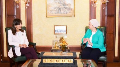 Photo of لقاء يجمع بين وزيرة الهجرة والدكتورة دينا راشد إحدي النابغات المصريات بالخارج