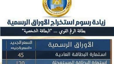 Photo of استخراج البطاقة الشخصية في ساعتين ب 170 جنيها