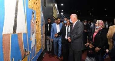 Photo of إفتتاح جدارية على الطراز الفرعونى بالمعنا قنا