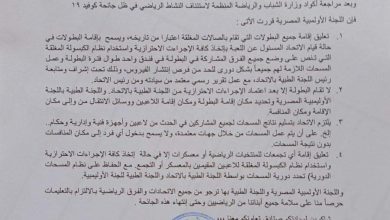 Photo of قرار هام للجنة الأولمبية بشأن إقامة البطولات داخل الصالات المغلقة في الفترة الحالية