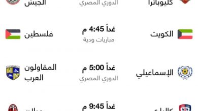 Photo of شاهد… غداً إقامة مبارايات بين الدوري المصري والإنجليزي والودية
