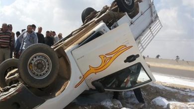 Photo of إصابة 3 أشخاص فى تصادم سيارتين بصحراوى بنى سويف “
