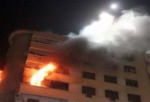Photo of تفحم شقة بالكامل فحريق بأحد أبراج المعادي