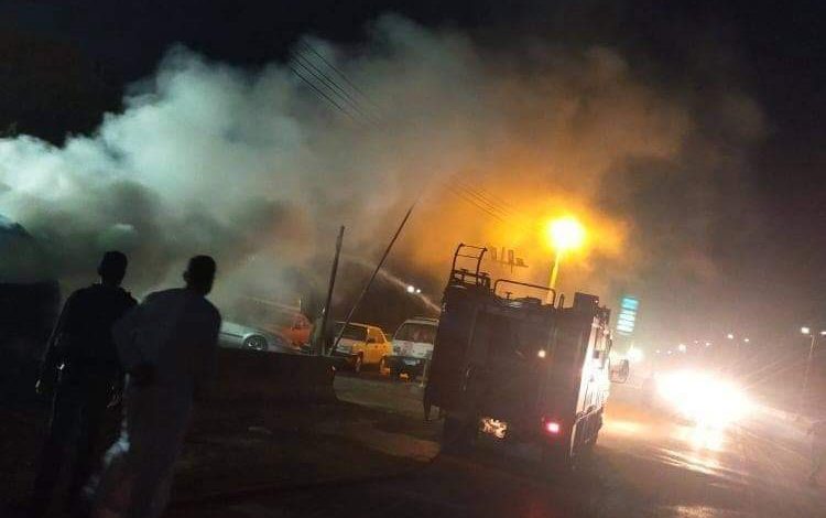 Photo of الآن…حريق هائل بكوبري الشموت علي الطريق الزراعي