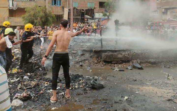 السيطرة على حريق كابينة غاز شبرا الخيمة حريق شبرا الخيمة