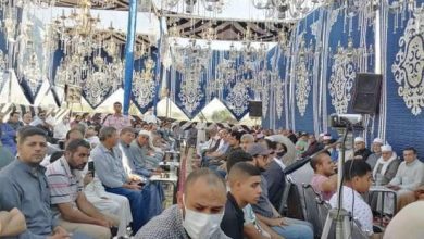 Photo of الطاروطي يحي عزاء إمام مسجد السيدة زينب بقراءة القرآن بقرية دملو مركز بنها