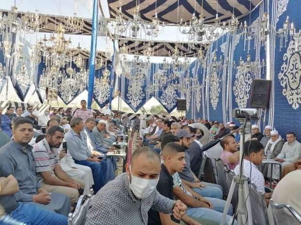 الطاروطي يحي عزاء إمام مسجد السيدة زينب بقراءة القرآن بقرية دملو مركز بنها