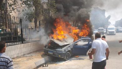 Photo of إخماد حريق نشب بسيارة فى شارع الأهرام بالجيزة