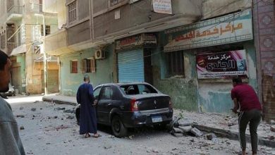 Photo of سقوط بلكونة من عمارة ببنها