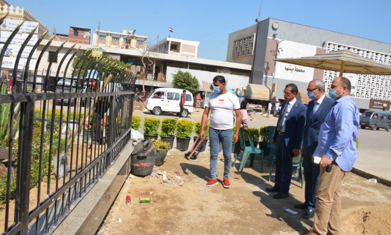 Photo of محافظ القليوبية يقوم بجولة ميدانية لتفقد أعمال ممشى النيل وتطوير ميدان المحطة بمدينة بنها