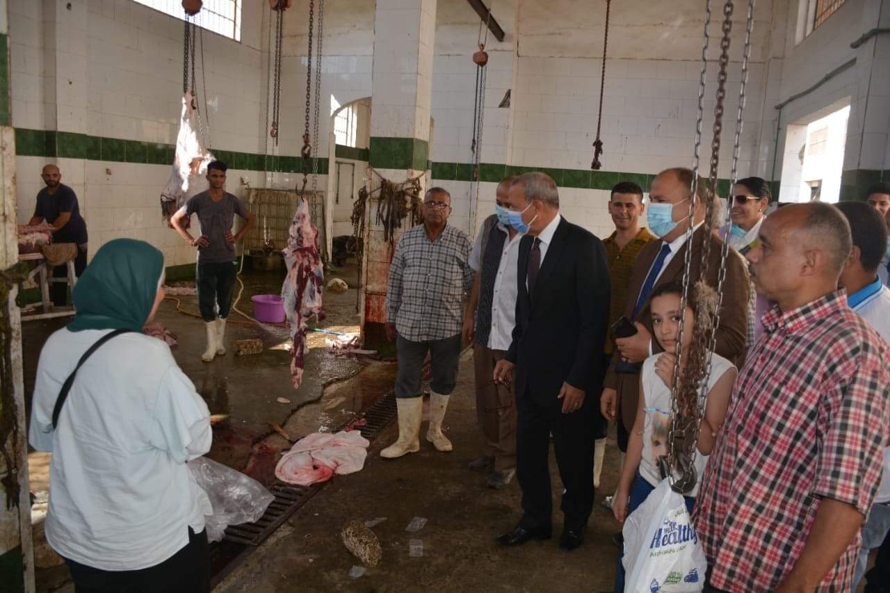 محافظ القليوبية يتفقد مجزر كفر سعد ببنها