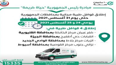 Photo of “الصحة” تطلق 4 قوافل طبية مجانية ضمن مبادرة “حياة كريمة”