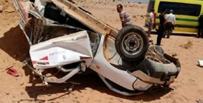 انقلاب سيارة حادث كفر الشيخ