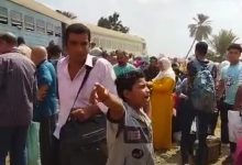 Photo of مصابان في خروج عربتي قطار عن القضبان بمزلقان أبو الأخضر بالزقازيق