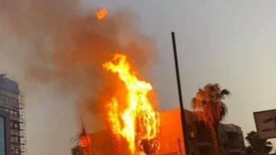 Photo of حريق هائل  بمستشفي بمنطقة المهندسين