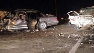 Photo of إصابة 4 أشخاص في حادث تصادم مروع بين سيارتين بصحراوي الفيوم منذ قليل