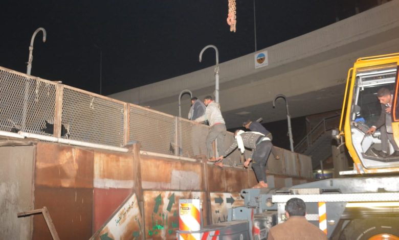 Photo of رفع كوبري مشاة الثلاجة علي الطريق الزراعي بغرب شبرا الخيمة
