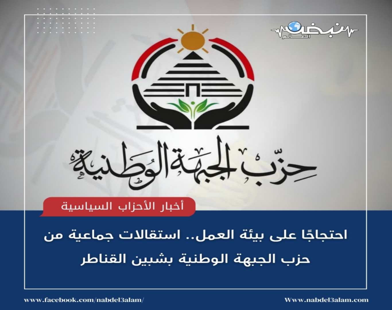 احتجاجًا على بيئة العمل.. استقالات من حزب الجبهة الوطنية بشبين القناطر